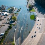 King Tide Floods Highway On Ramp
