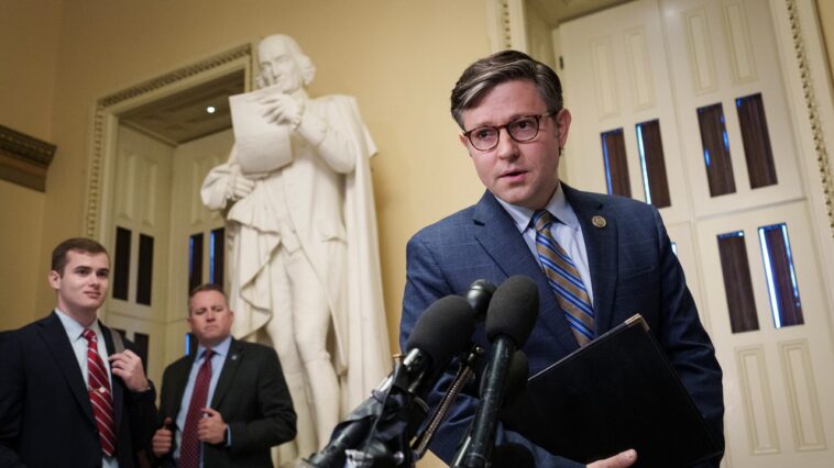 Mike Johnson a déclaré que laisser les gens avorter était à l’origine d’un « holocauste américain » Mike Johnson a déclaré que laisser les gens avorter était à l’origine d’un « holocauste américain »