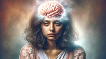 Exhausted Woman Brain Fog