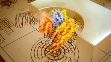 DNA Origami Nanoturbine Nanomotor Illustration