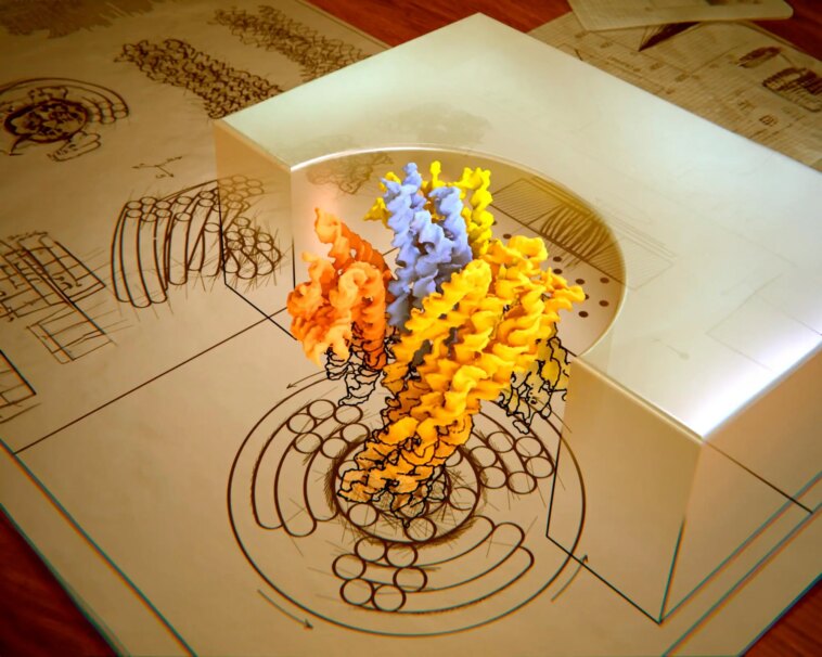 Nanoturbine DNA Origami : pionnière de la révolution des nanomoteurs DNA Origami Nanoturbine Nanomotor Illustration