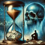 Nouvelle étude : Le manque de planification financière est lié à un risque de décès plus élevé Money Hourglass Skull