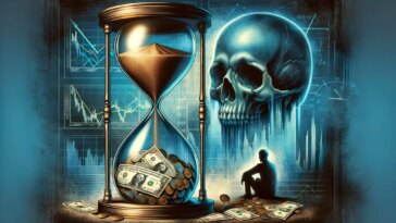 Money Hourglass Skull