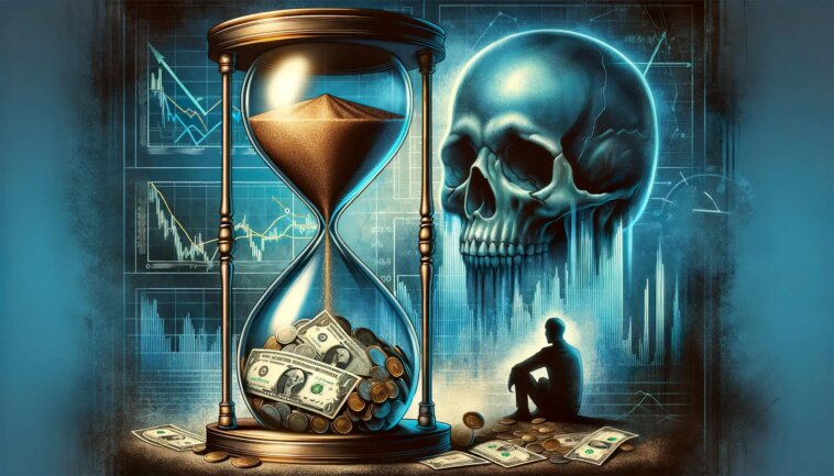 Money Hourglass Skull