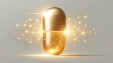 Golden Pill Shimmering
