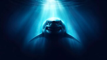 Scary Great White Shark