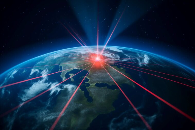 Earth Lasers Art Concept