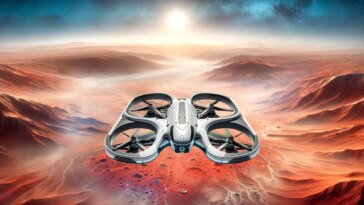 Drone on Mars Art Concept