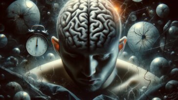 Sleep Deprivation Brain Art Concept