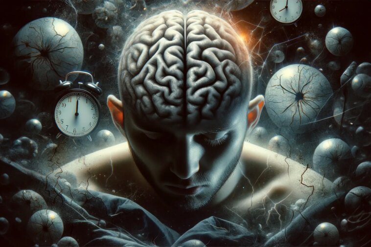 Sleep Deprivation Brain Art Concept