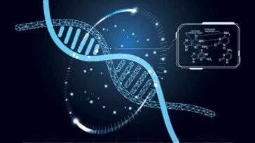 DNA Genetics Technology Art Concept