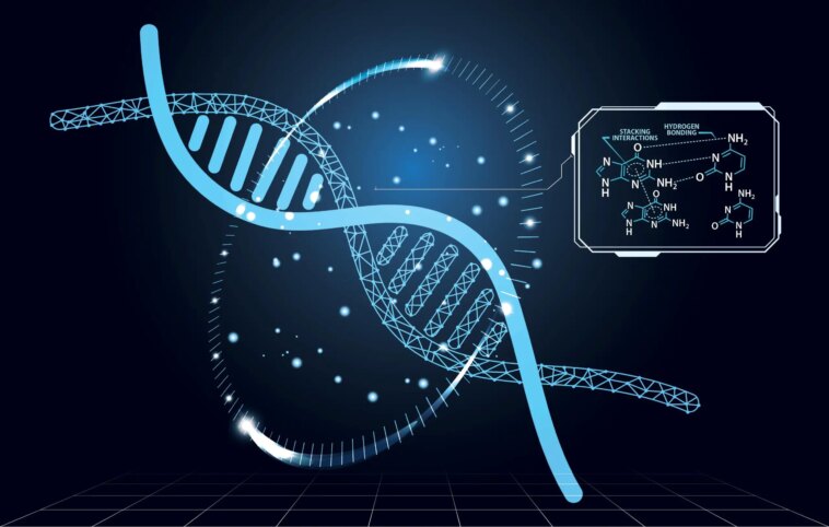 DNA Genetics Technology Art Concept