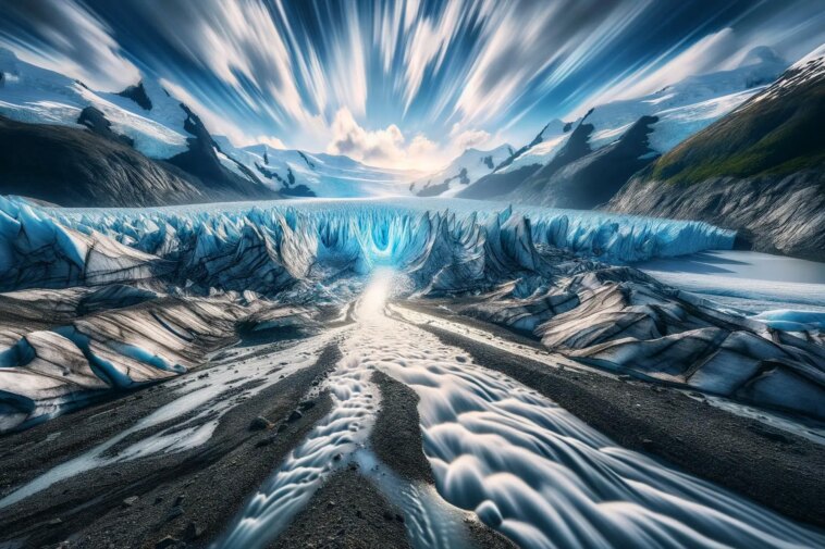 Melting Glacier Concept Illustration