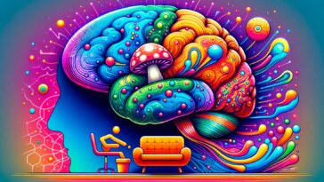 Psychedelics Plus Psychotherapy Art Illustration