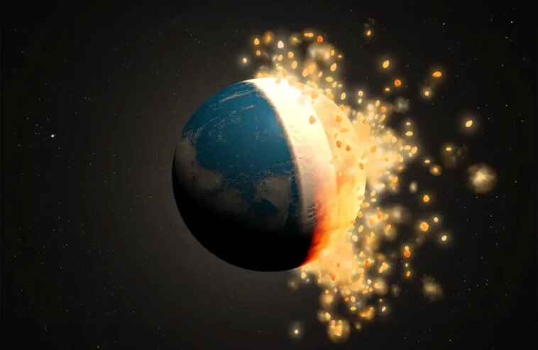 Early Earth Large Collision