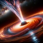 Black Hole Blazar Cosmic Jet Art Concept