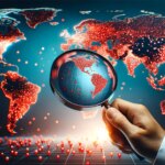 Global Map Infectious Disease Art Concept