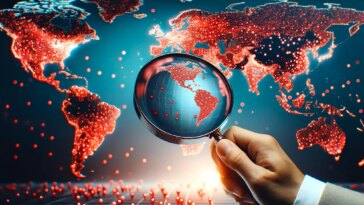 Global Map Infectious Disease Art Concept