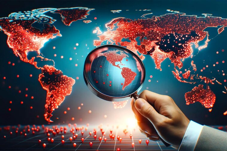 Global Map Infectious Disease Art Concept