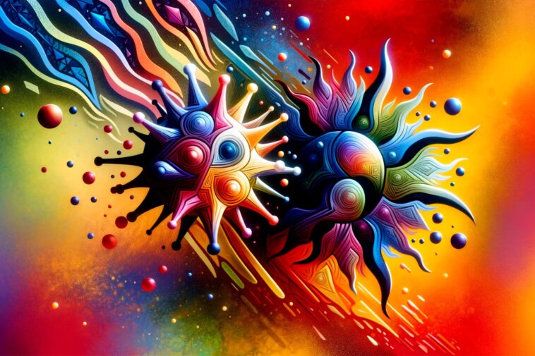 Vampires viraux : comment les virus prédateurs dévoilent les secrets de nouveaux traitements antiviraux Vampire Virus Art Concept