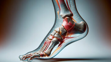 Human Foot Biomechanics Anatomy Illustration