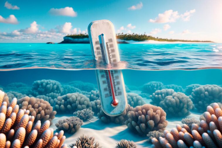 Warming Ocean Water Art Concept