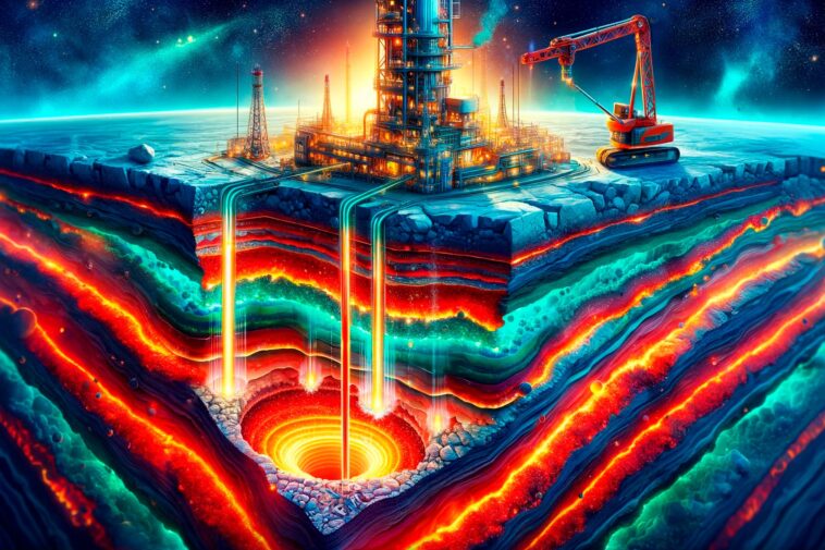 Des kilomètres sous nos pieds : la source d’énergie super chaude qui pourrait tout changer Geothermal Energy Art
