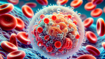 Cells in Bloodstream Art Concept