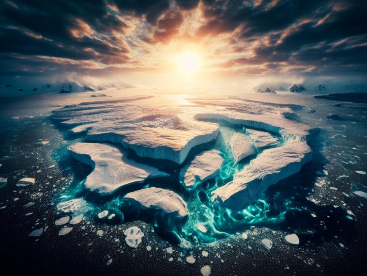 Fusion au Groenland : les glaciers perdent du terrain deux fois plus vite Ice Sheet Melting Concept Art Illustration