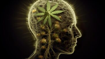 Cannabis Mental Health Effects Concept Art