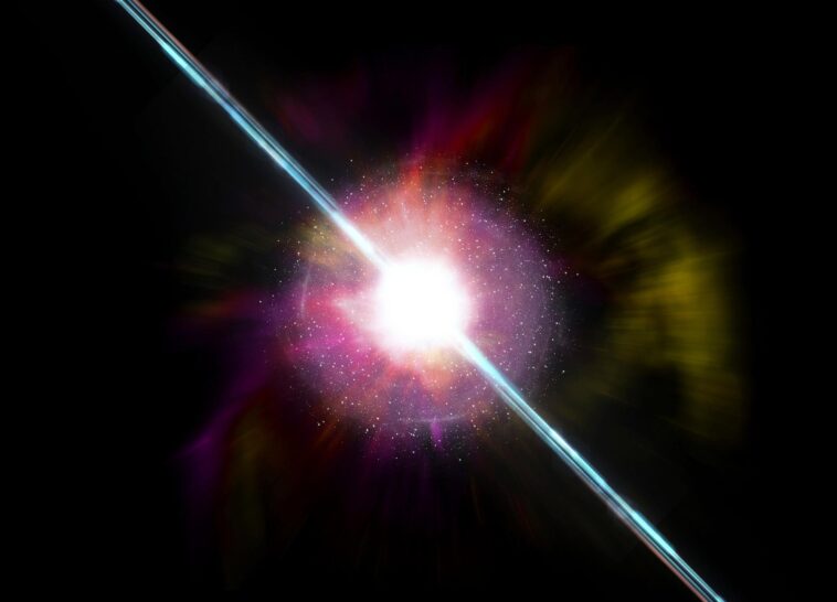 La chasse à la lueur cosmique : la lumière pulsar pourrait-elle révéler les mystères de la matière noire ? Astronomy Pulsar Artist