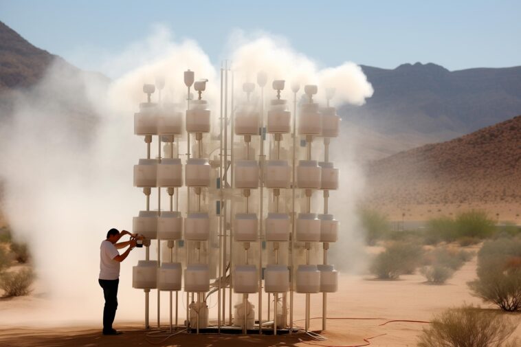 Harvesting Water in Desert Art Concept