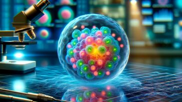 Inside Living Cell Art Concept