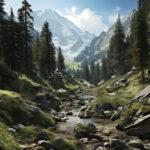 Mountain Forests Illustration