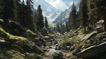 Mountain Forests Illustration