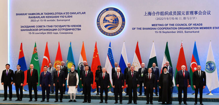 cc President.az, modified, https://commons.wikimedia.org/w/index.php?search=shanghai%20cooperation%20organization&ns0=1&ns6=1&ns12=1&ns14=1&ns100=1&ns106=1#/media/File:Shanghai_Cooperation_Organization_member_states_Summit_gets_underway_in_Samarkand_02.jpg