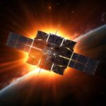 Satellite Solar Panels Art Concept