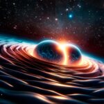 Neutron Star Merger Gravititational Waves Art Concept