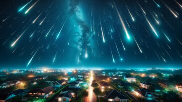 Meteor Shower Backyard Art