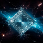 Repousser les limites : comment la manipulation du diamant améliore les bits quantiques Diamond Physics Art Concept
