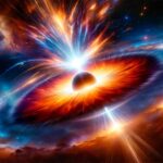 Un nouveau modèle d'astrophysique dévoile les secrets des longs sursauts gamma Gamma Ray Burst Art