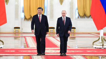 cc Presidential Executive Office of Russia, modified, https://commons.wikimedia.org/wiki/File:Putin-Xi_meeting_%282023%29_3.jpg
