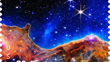 NASA James Webb Cosmic Cliffs USPS Stamp