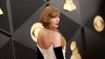 Taylor Swift arrive aux Grammys 2024