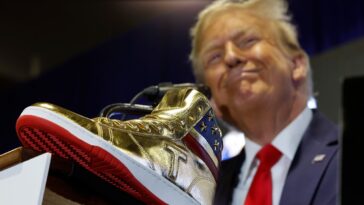 Donald Trump joue avec les sneakerheads de MAGA avec des baskets montantes à 399 $