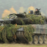 cc U.S. Army Europe photo by Visual Information Specialist Markus Rauchenberger, modified, A German Army Leopard II tank, assigned to 104th Panzer Battalion, moves through the Joint Multinational Readiness Center during Saber Junction 2012 in Hohenfels, Germany, Oct. 25. The U.S. Army Europe