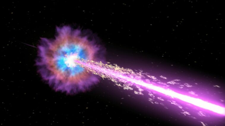Sursauts gamma : percer les mystères de l'univers avec les explosions les plus puissantes Black Hole Drives Powerful Jets of Particles