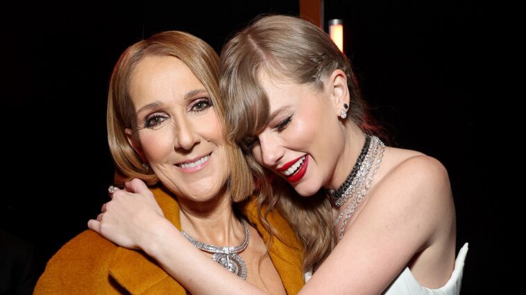 Taylor Swift et Céline Dion se sont embrassées dans les coulisses des Grammys 2024 au milieu d'accusations snobées