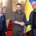 cc PRESIDENT OF UKRAINE VOLODYMYR ZELENSKYY Official website, modified, https://en.wikipedia.org/wiki/File:Meeting_of_the_President_of_Ukraine_with_the_President_of_the_European_Commission_and_the_High_Representative_of_the_EU_for_Foreign_Affairs_and_Security_Policy_29.jpg