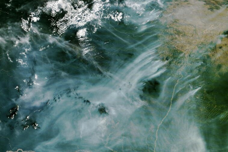 L'enfer du Roraima : une vue satellite de la forêt amazonienne en flammes